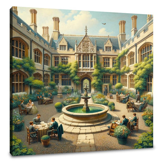 Courtyard Contemplation Canvas - Main Image