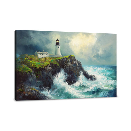 Lighthouse on Emerald Shores Canvas - Main Image