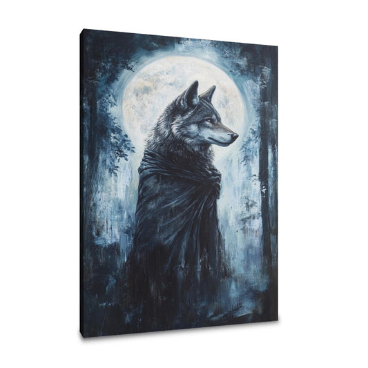 Regal Wolf Moon Canvas - Main Image