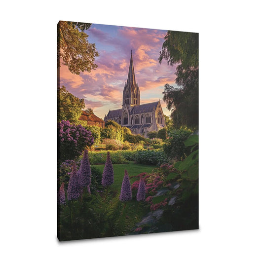 Salisbury Cathedral Twilight Canvas - Main Image