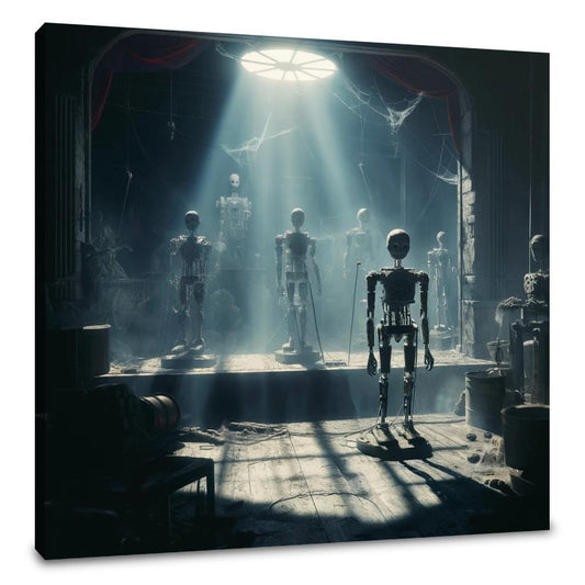 Abandoned Arcade Show Stage Canvas - Main Image