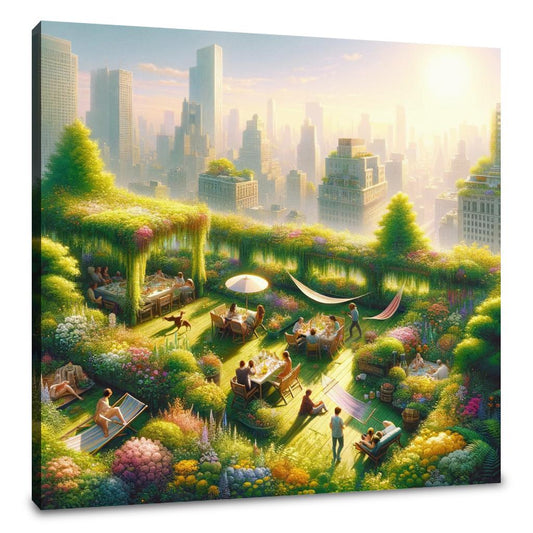 Summer Urban Oasis Canvas - Main Image