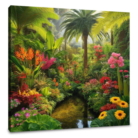 Tropical Garden Oasis Canvas - Main Image