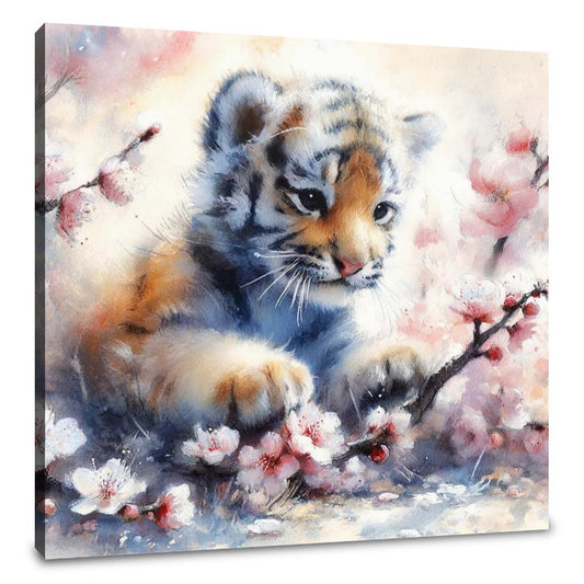 Spring Blossom Tiger Canvas - Main Image