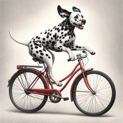Pedalling Pooch Adventure Cotton Cushion