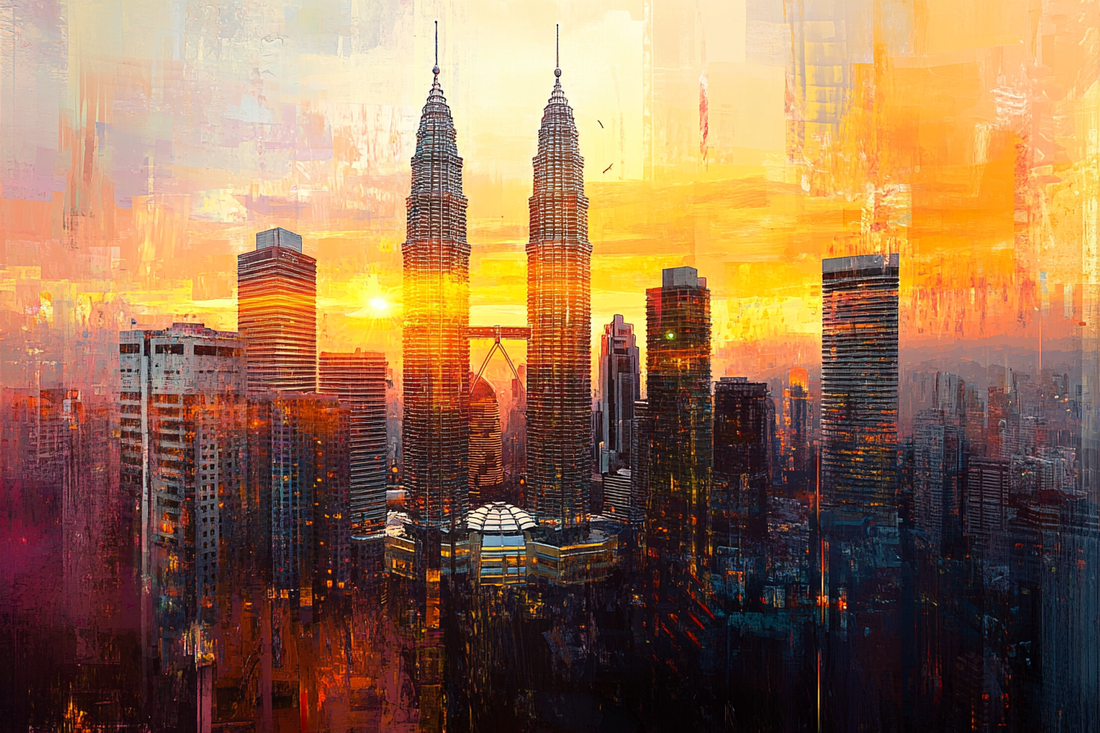 Petronas Towers Twilight Blanket