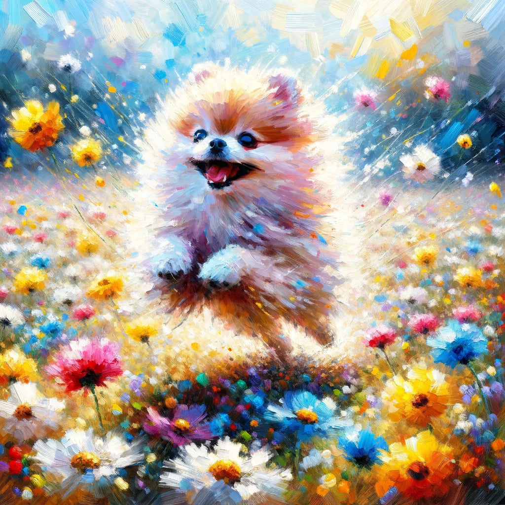 Pomeranian Joy Cotton Cushion