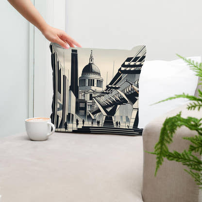 London Tate Modern and Millennium Bridge Modernist Cotton Cushion - Secondary Image 5