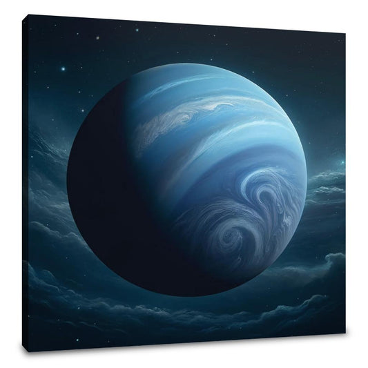 Neptune's Cosmic Majesty Canvas - Main Image