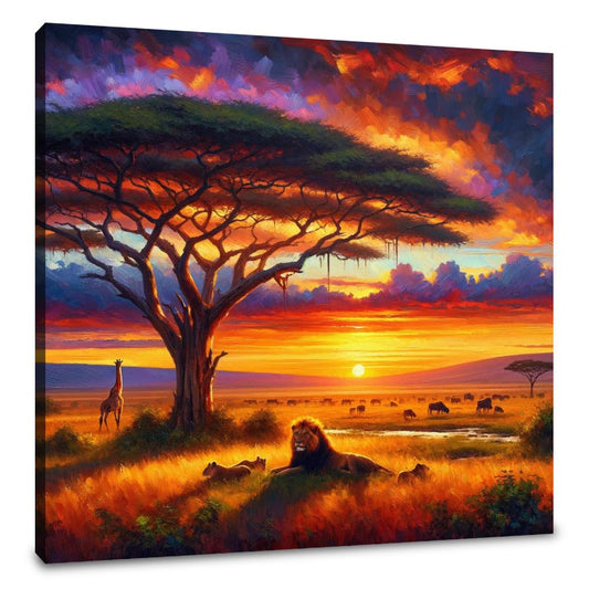 Serengeti Sundown Canvas - Main Image