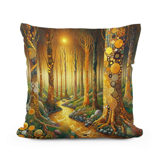 Enchanted Magical Forest Cotton Cushion - Main Image