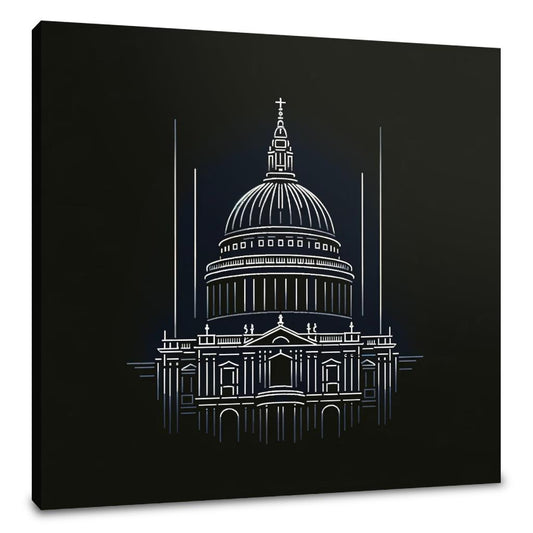 London's St. Paul's Night Elegance Canvas - Main Image