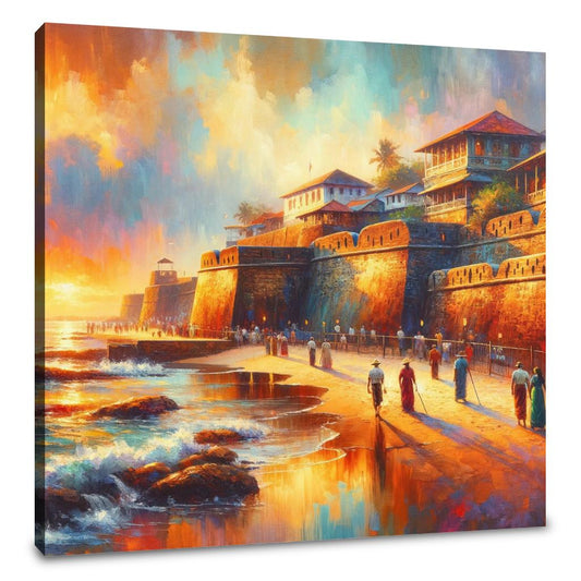 Galle Fort Sunset Canvas - Main Image