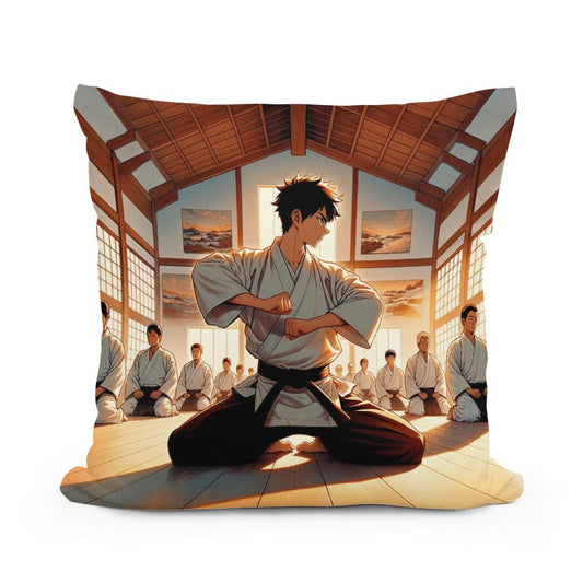 Dojo Sunset Discipline Cotton Cushion - Main Image