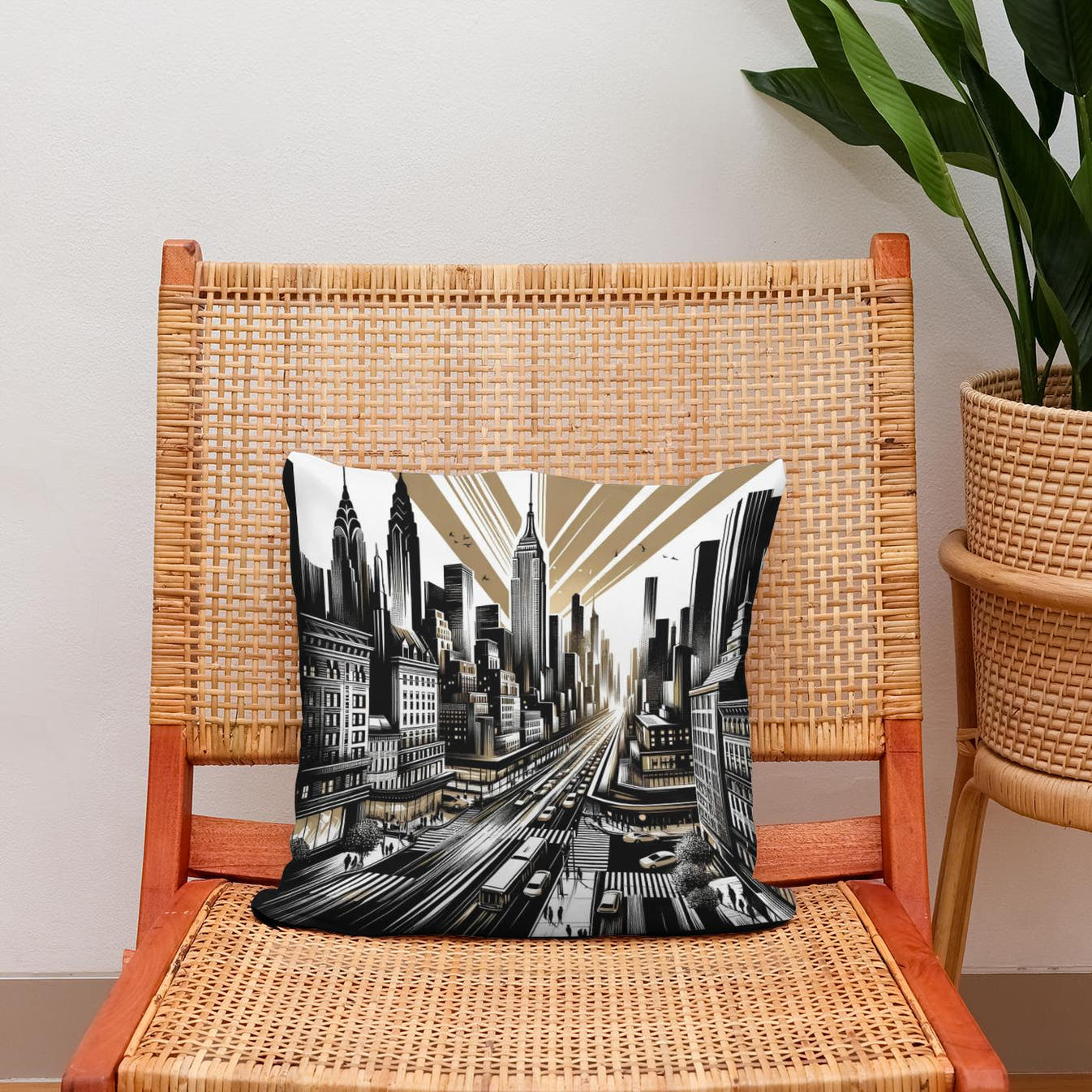 City Pulse: Urban Rhythms Cotton Cushion - Secondary Image 2