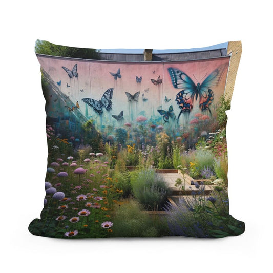 Suburban Secret Garden Cotton Cushion - Main Image