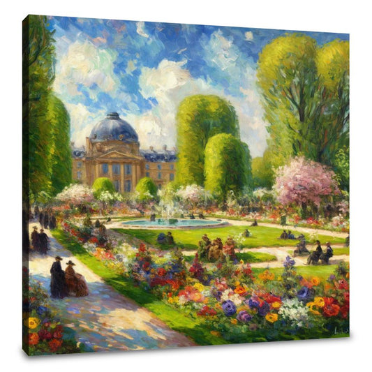 Spring in Paris Jardin des Tuileries Canvas - Main Image