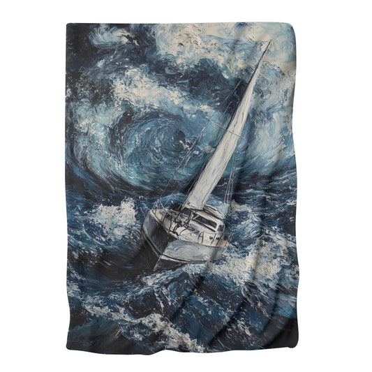 Stormy Seas Yacht Blanket - Main Image