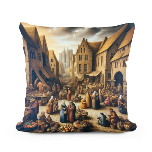 Market Day Cotton Cushion - Main Image