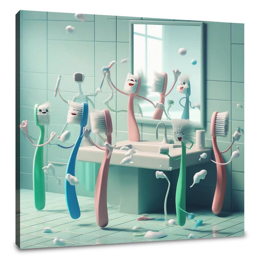 Toothbrush Tango Canvas - Main Image