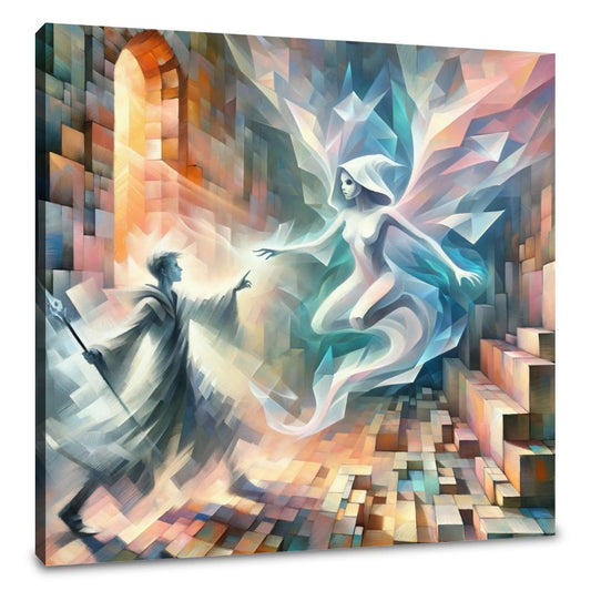 Ethereal Ruins Confrontation Canvas - Main Image