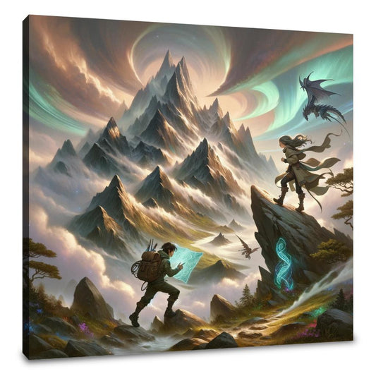 Mystical Mountain Journey Canvas - Main Image