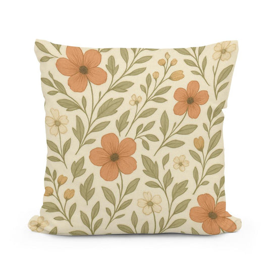 Terracotta Bloom Cotton Cushion - Main Image