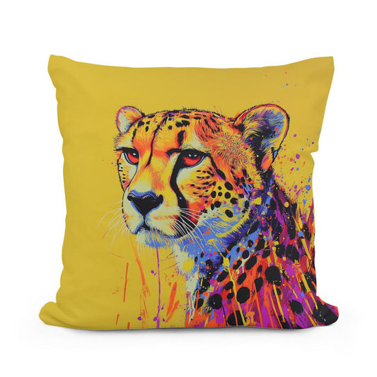 Cheetah Radiance Cotton Pillow - Main Image