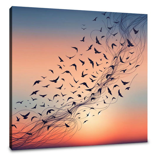 Twilight Avian Ballet Canvas - Main Image