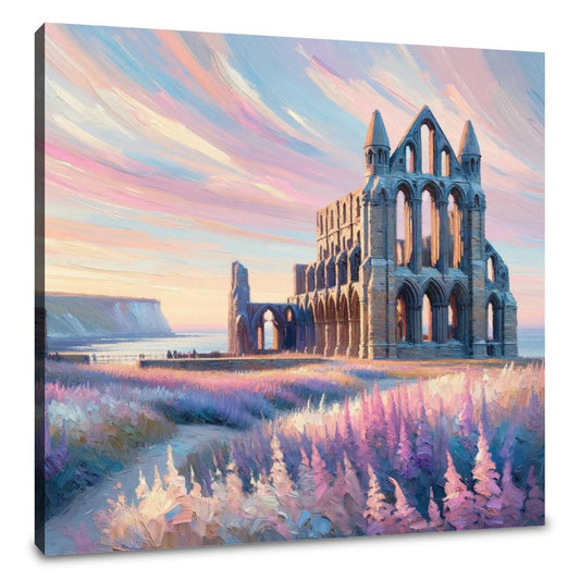 Whitby Abbey Sunrise Canvas - Main Image
