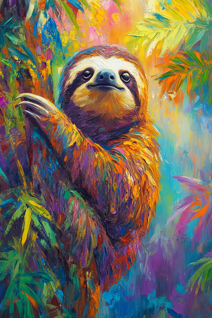 Rainbow Joy Sloth Blanket