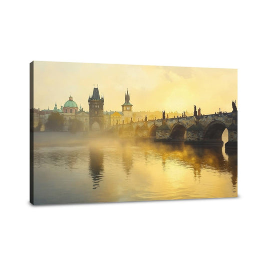 Charles Bridge Mist Canvas - Main Image