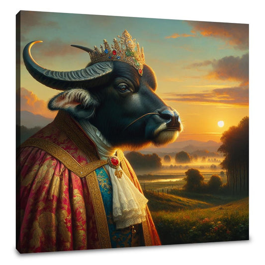 Majestic Aristocrat Buffalo Dusk Canvas - Main Image