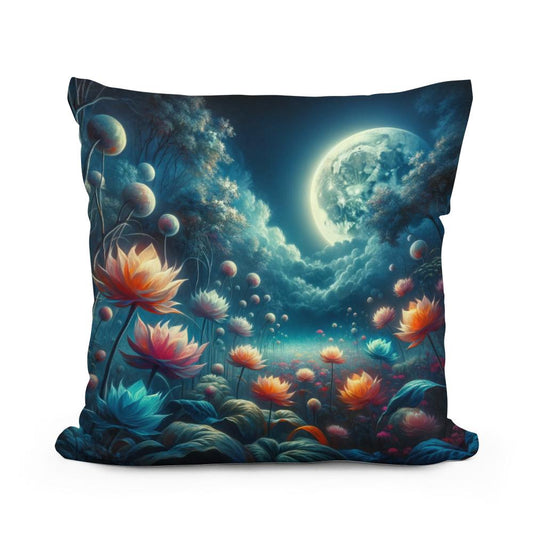 Mystic Moonlight Garden Cotton Cushion - Main Image