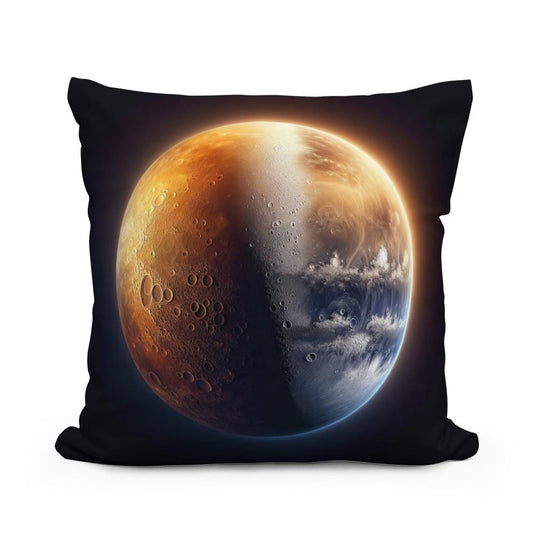 Mercury's Twilight Divide Cotton Cushion - Main Image