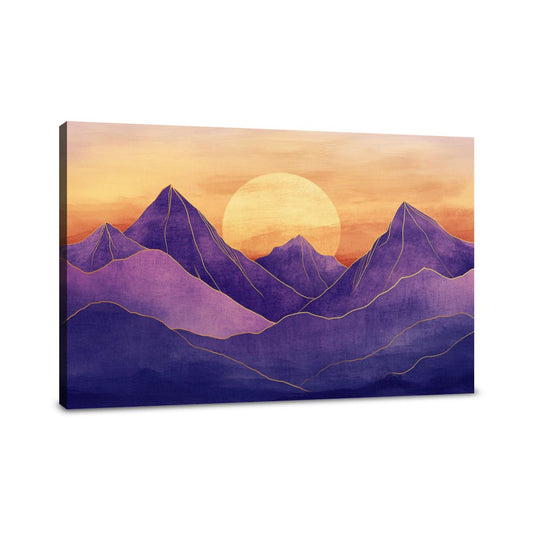 Mountain Sunset Serenity Canvas - Main Image