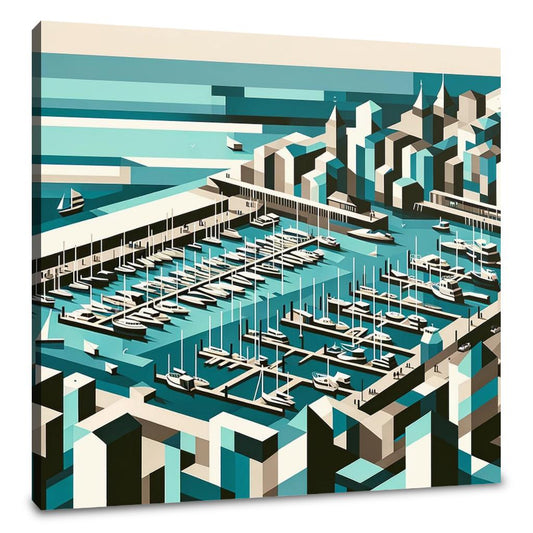 Abstract Brighton Marina Canvas - Main Image