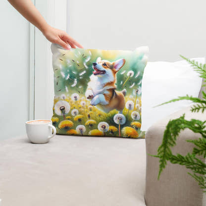 Corgi Whimsy Cotton Cushion - Secondary Image 5