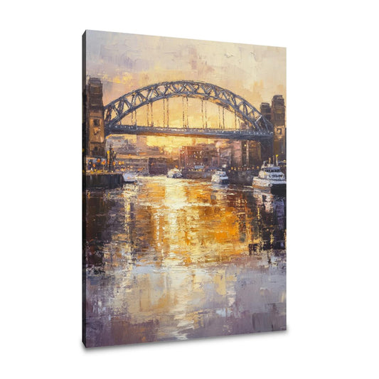 Tyne Bridge Golden Canvas - Main Image