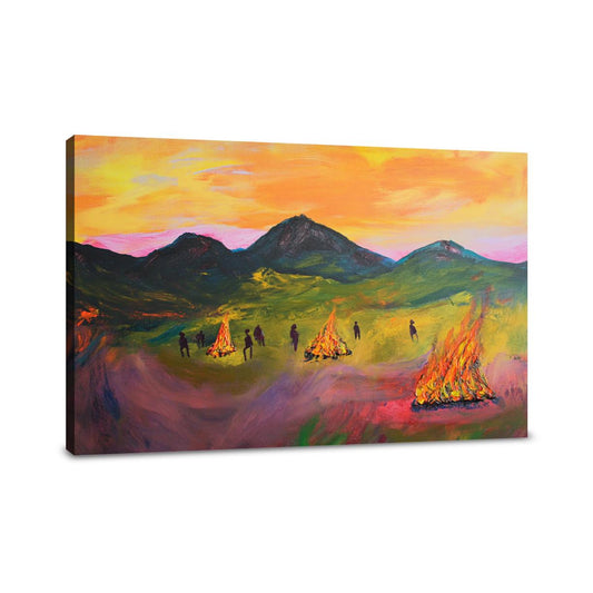 Bealtaine Bonfires Canvas - Main Image