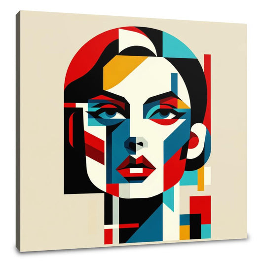 Geometric Lady Canvas - Main Image