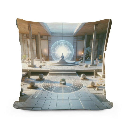Serene Digital Zen Cotton Cushion - Main Image