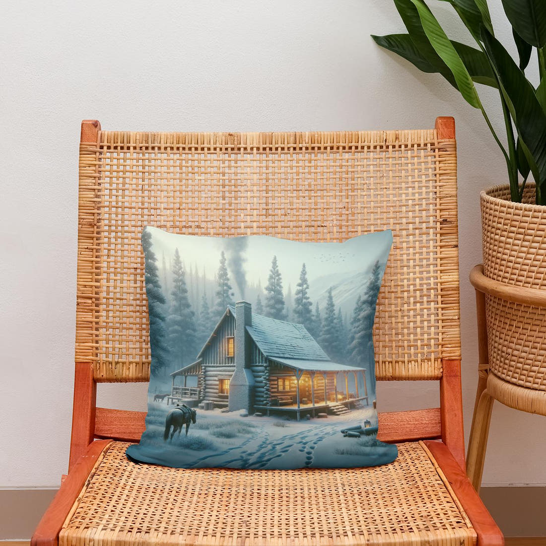 Whispering Pines Cotton Cushion - Secondary Image 2