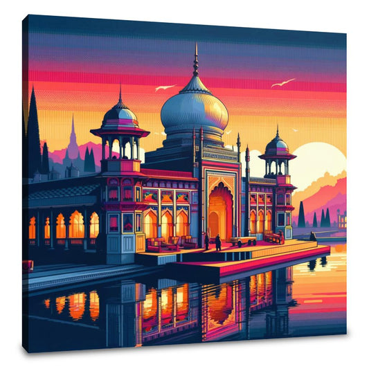 Modern Ahsan Manzil Dawn Canvas - Main Image