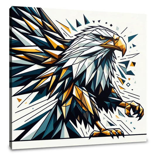Regal Geometric Eagle Flight Canvas - Main Image