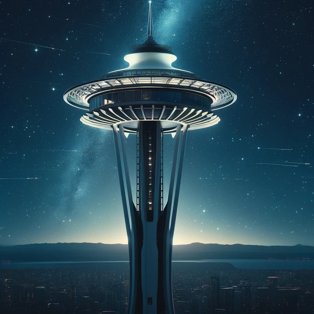 Space Needle Sky Canvas