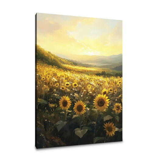 Sunrise Sunflower Symphony Canvas - Main Image