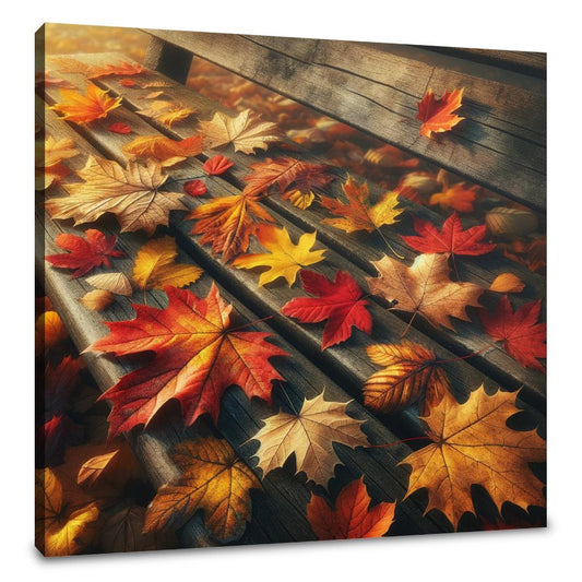 Park Bench in Autumn Canvas - Main Image