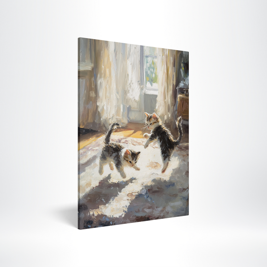 Sunlit Kitten Play Acrylic Print Hero Image
