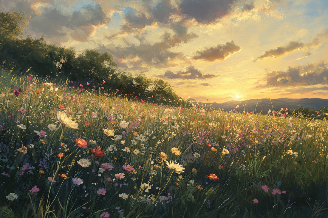 Sunset Meadow Mystique Blanket